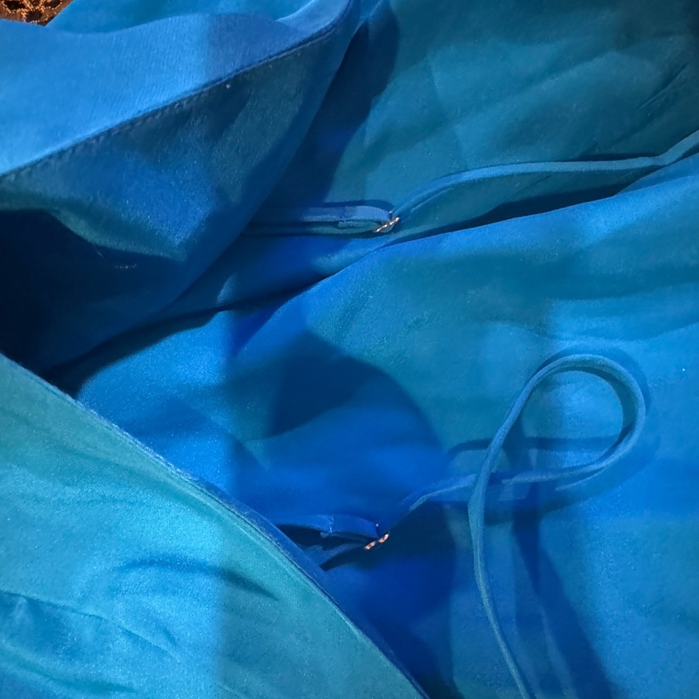 Amanda Uprichard Blue Silk Maxi Dress - Size S - Picture 12 of 14